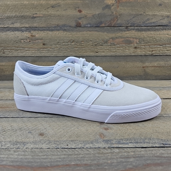 adidas Adi Ease Men's Casual Skateboarding Shoes Suede/Mesh White - Picture 2 of 12